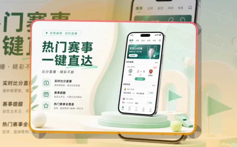 买球站 APP访问界面与体育赛事内容展示图